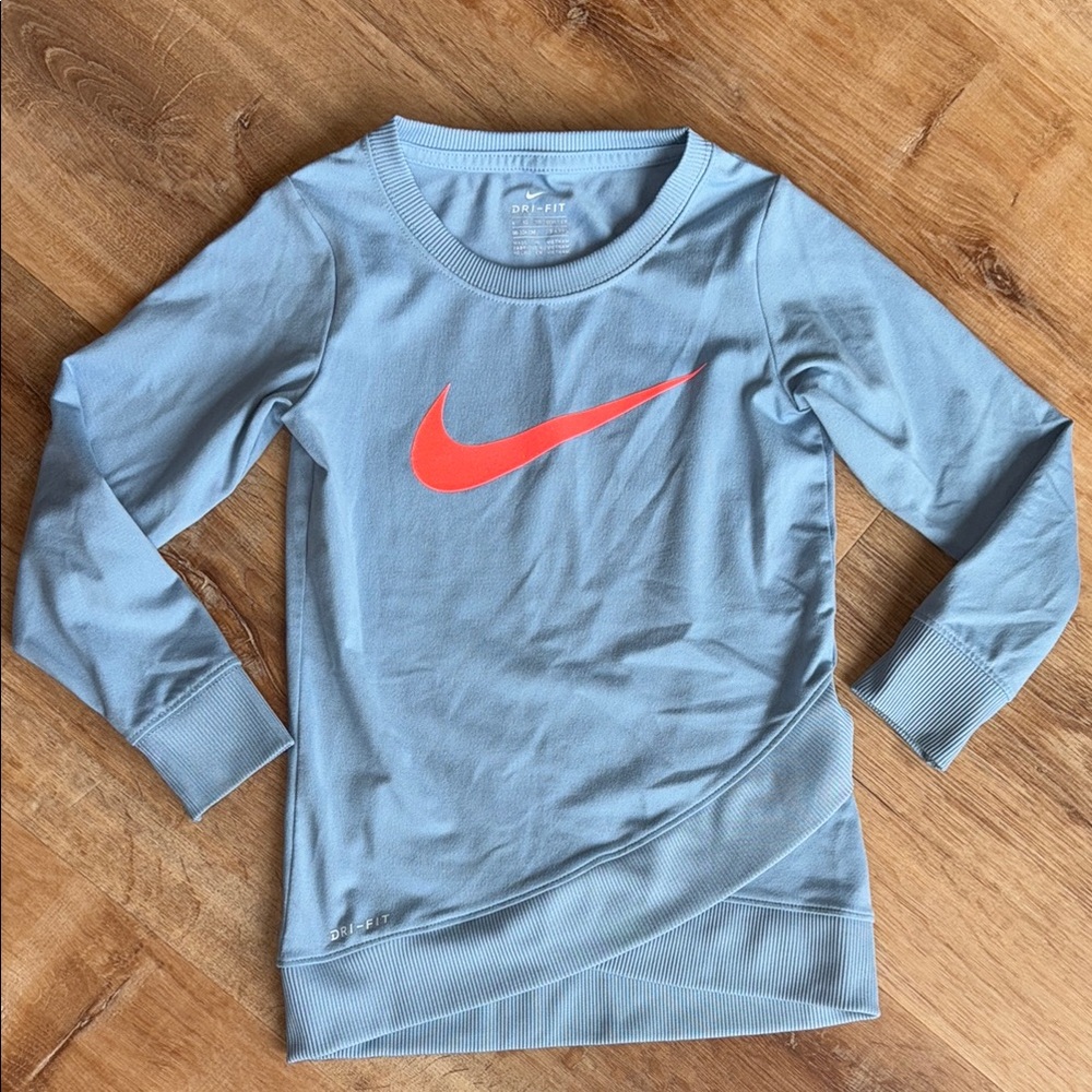 Nike Girls Blue Long Sleeve Active Top